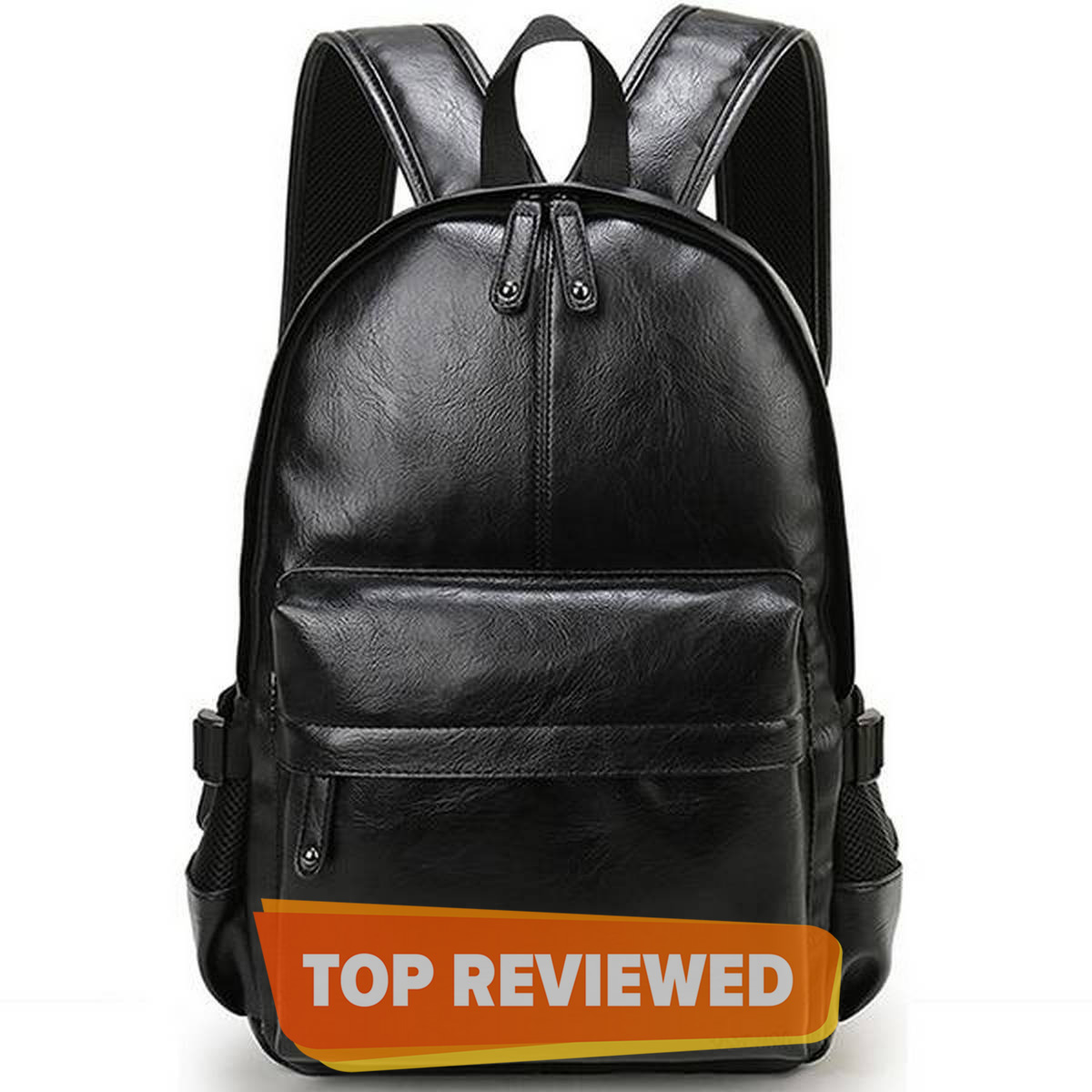 leather college backpack