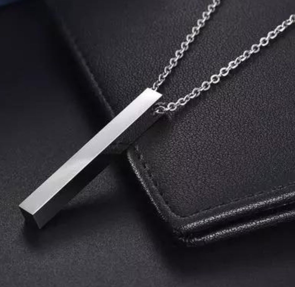 BRAND NEW FASHION MEN LOCKET INCLUDING BLACK | SILVER | GOLDEN BARS WITH BEAD CHAIN. BEST FOR MEN AND BOYS