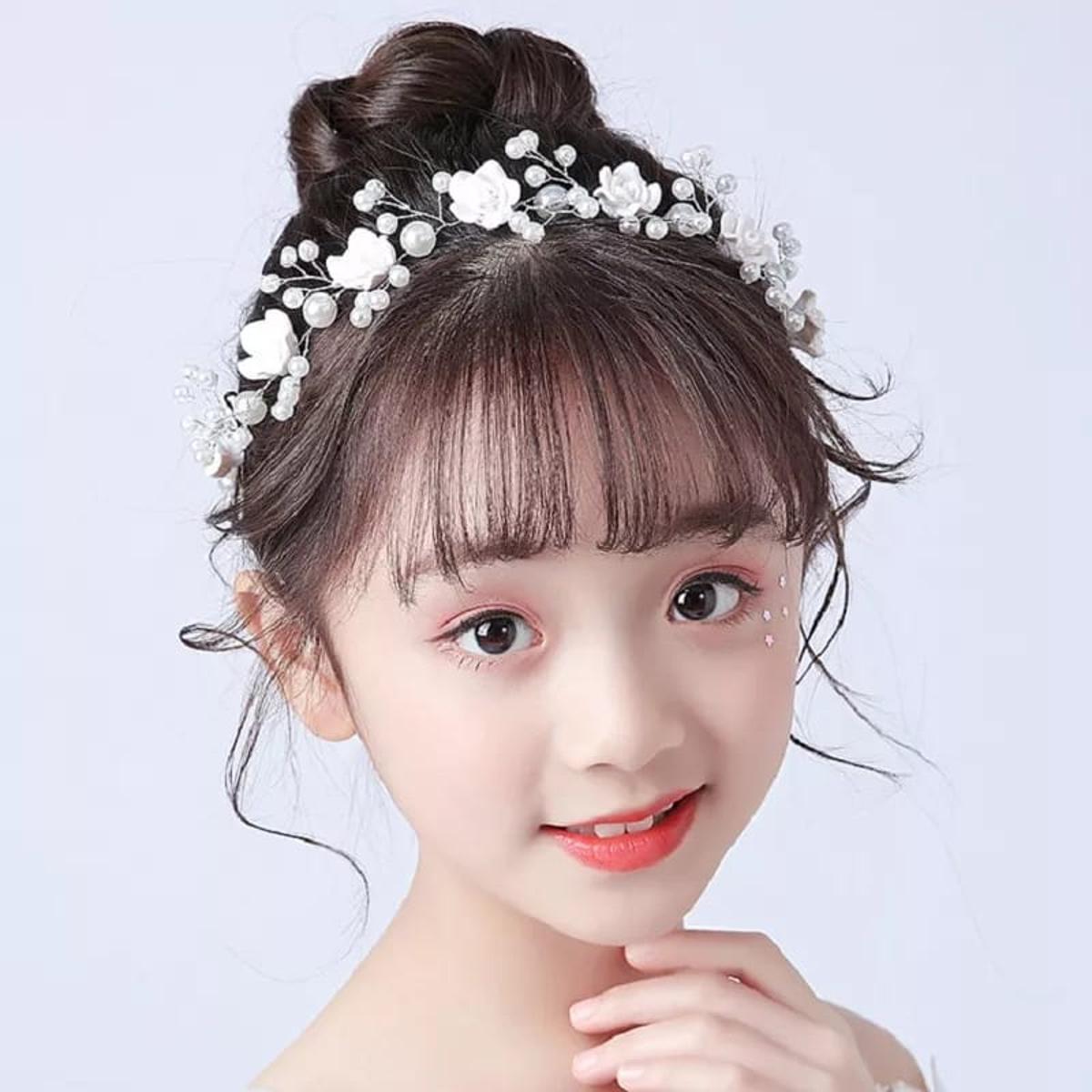 Simulated Pearls Silver Color Headbands Clay Flowers Handmade Cheap tiara Hairbands For Wedding Headpiece Hair Accessories Women