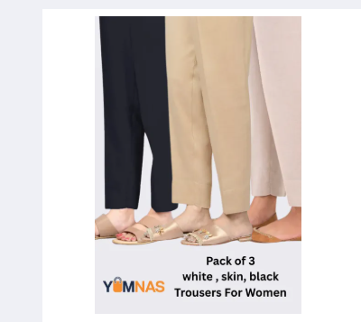 Trendy & Comfortable Trousers for Women black and white and beige (skin color) – Ready-to-Wear, Winter & Summer Styles