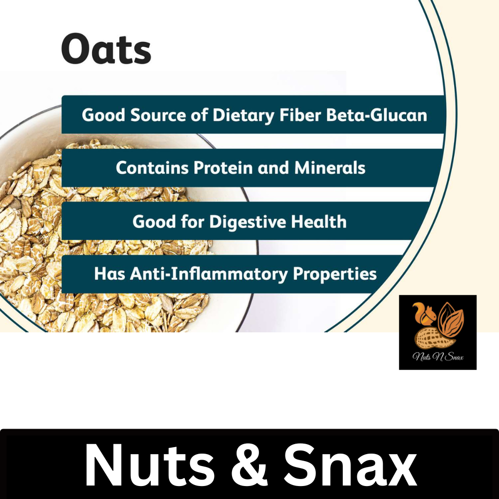 Wheat porridge Oats (Rolled wheat) 1000 grams  - Dalia - High Protein and Fiber - Go Active (1kg total) By Nuts N Snax