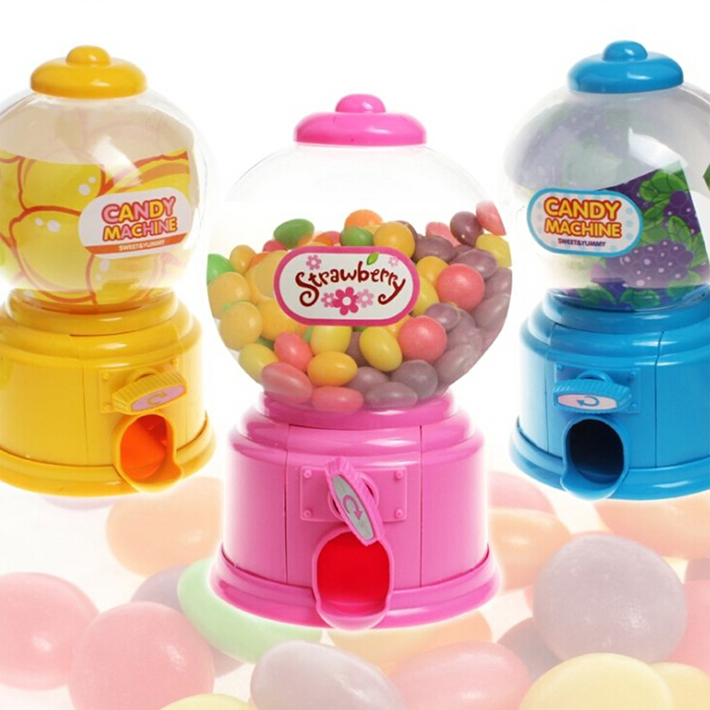 Mini Candy Gumball Dispenser Vending Machine Coin Money Saving Box