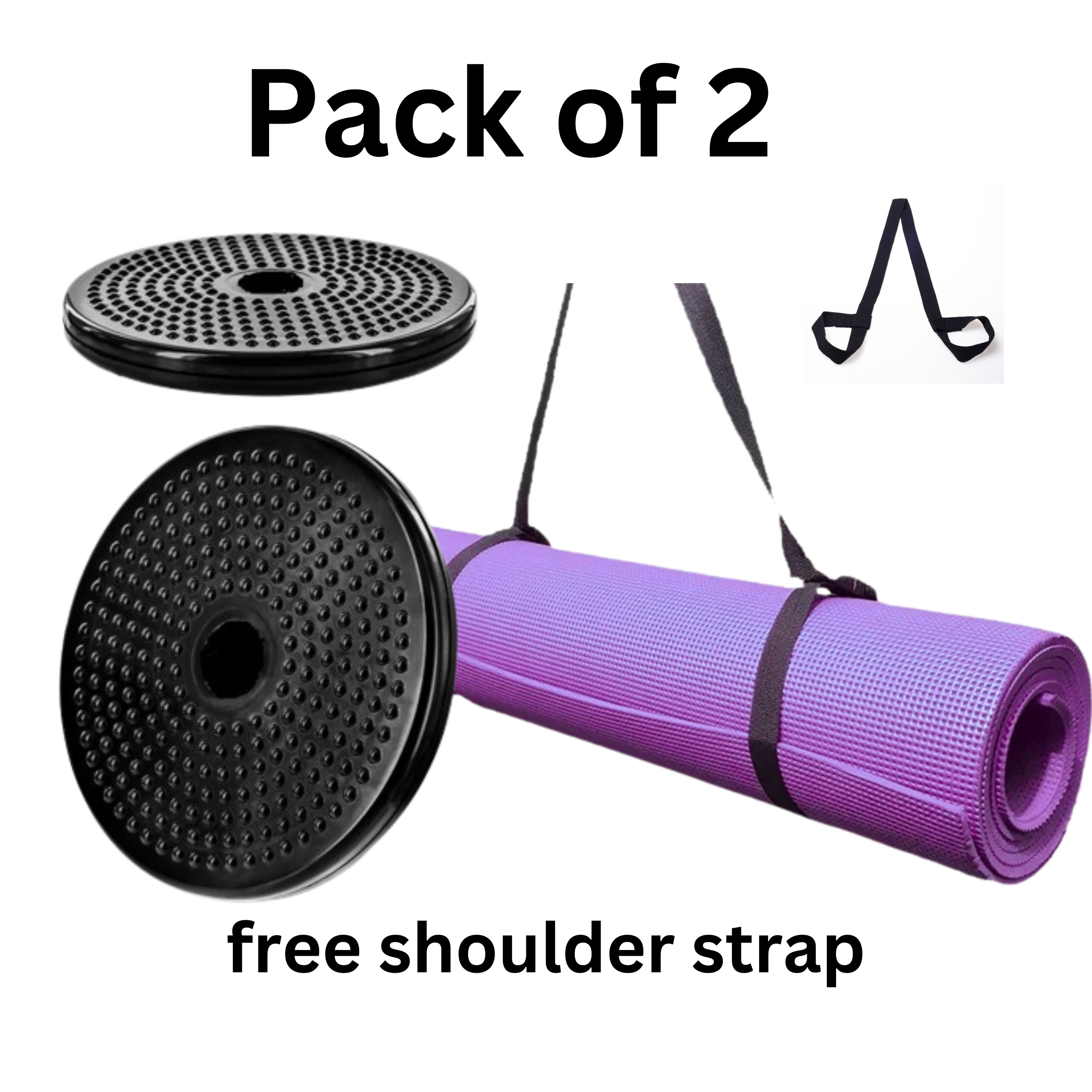 6mm Yoga Mat + Tummy Twister Best Quality Twister / Prices Anti slip mats with free Shoulder Strap for Exercise and fitness. Fitness Zone