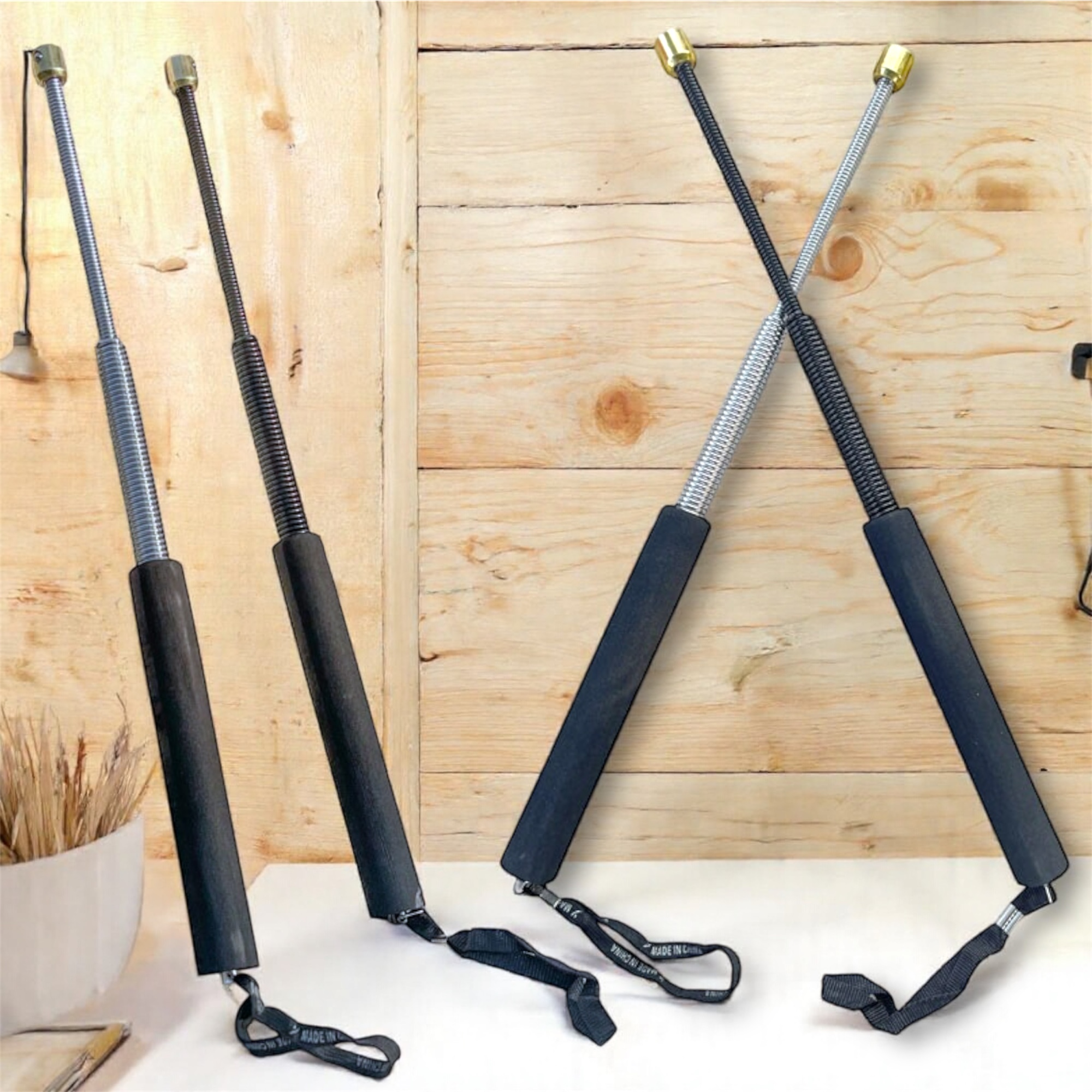 26 Inch Expandable Metal Spring Rod with Manual Nylon Pouch Retractable Stick For Self-Def High Quality