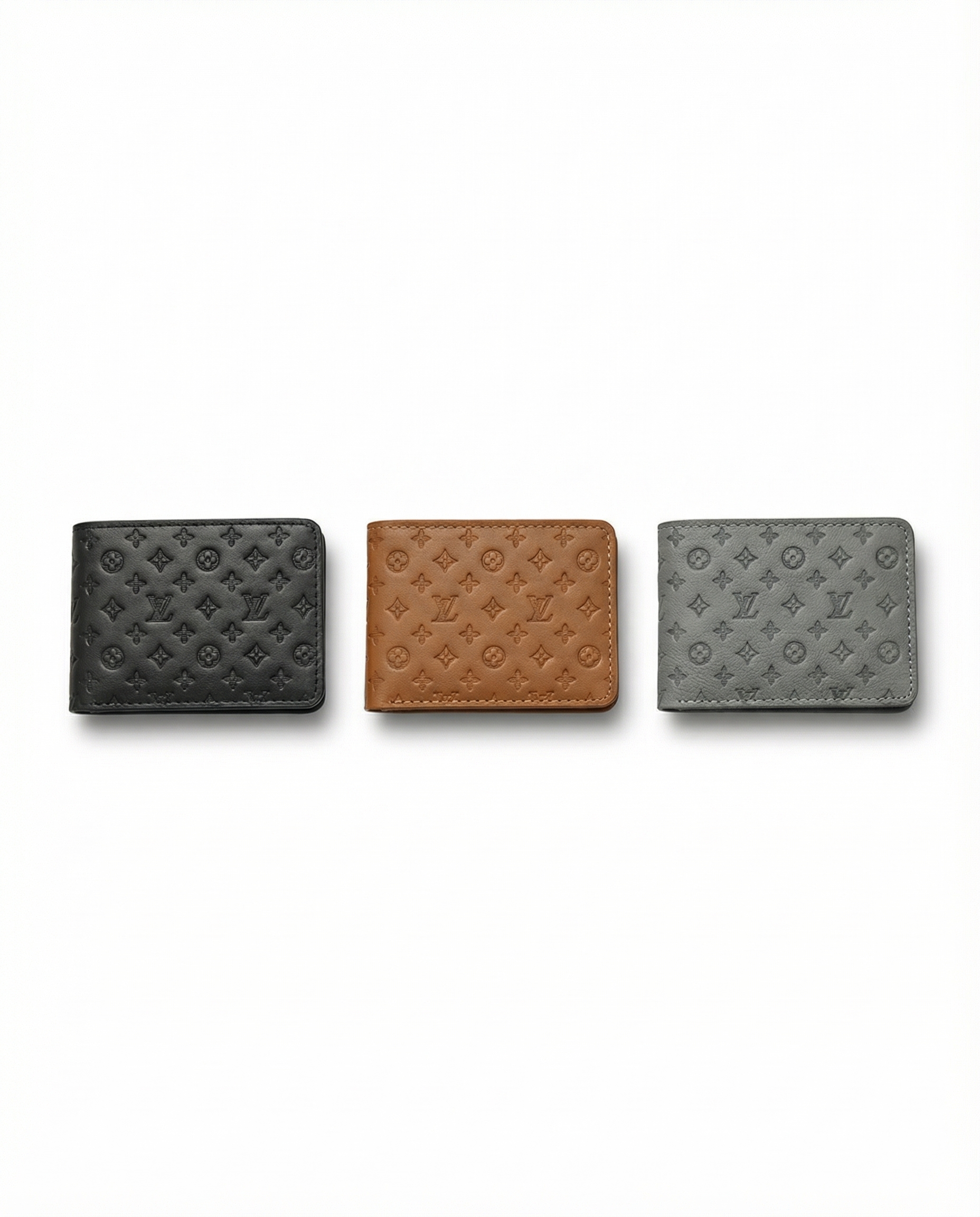 Men’s Luxury LV  Leather Wallet – Slim Bifold Card Holder with Multiple Card Slots | Stylish Compact Wallet for Men