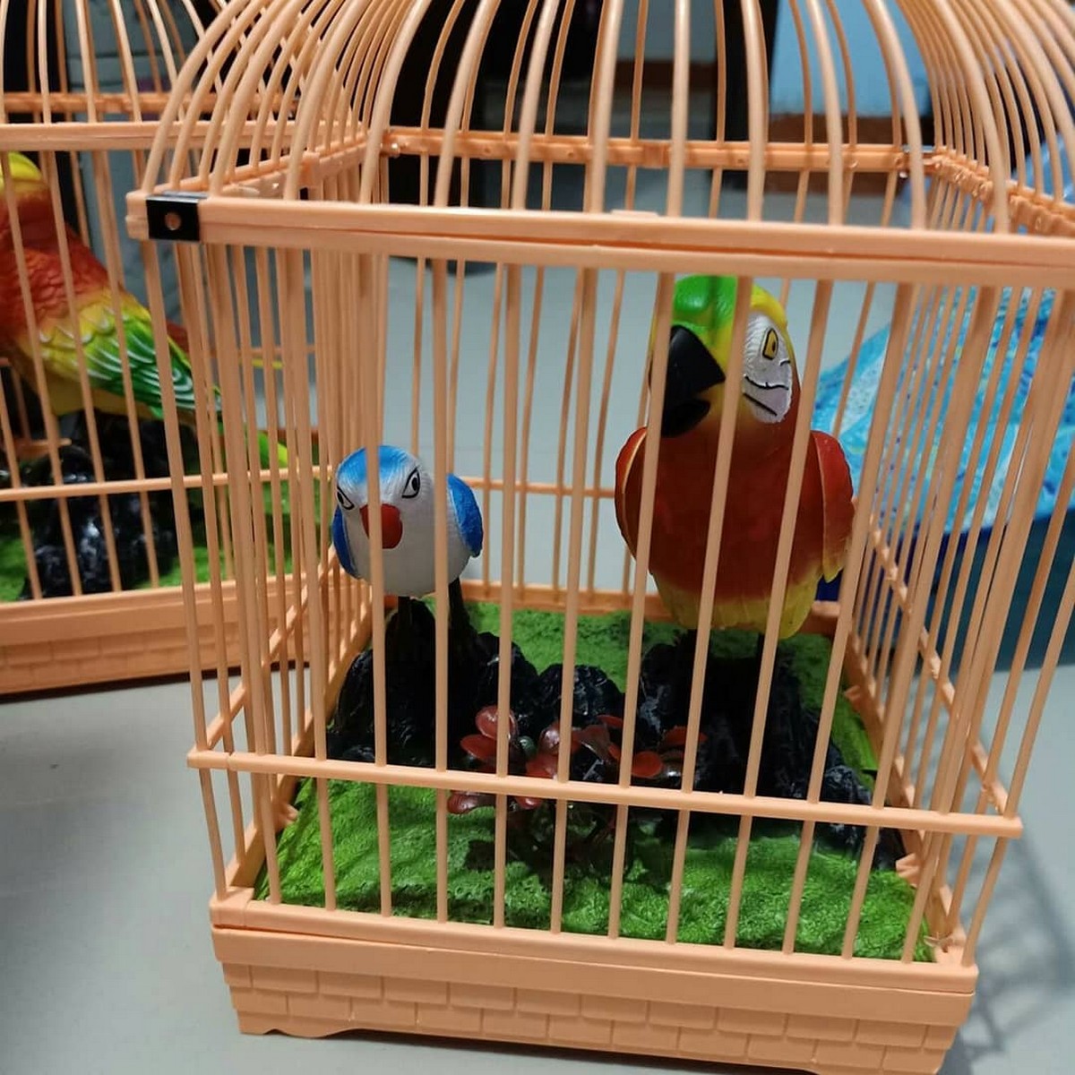 Beautiful Singing Birds Induction Electric Parrot Toy Bird Children Parrot Cage Toys For Kids