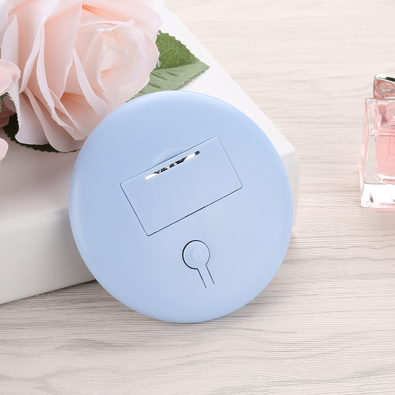 LED Mirror For Makeup - Portable Round Make Up Cosmetic Mirror