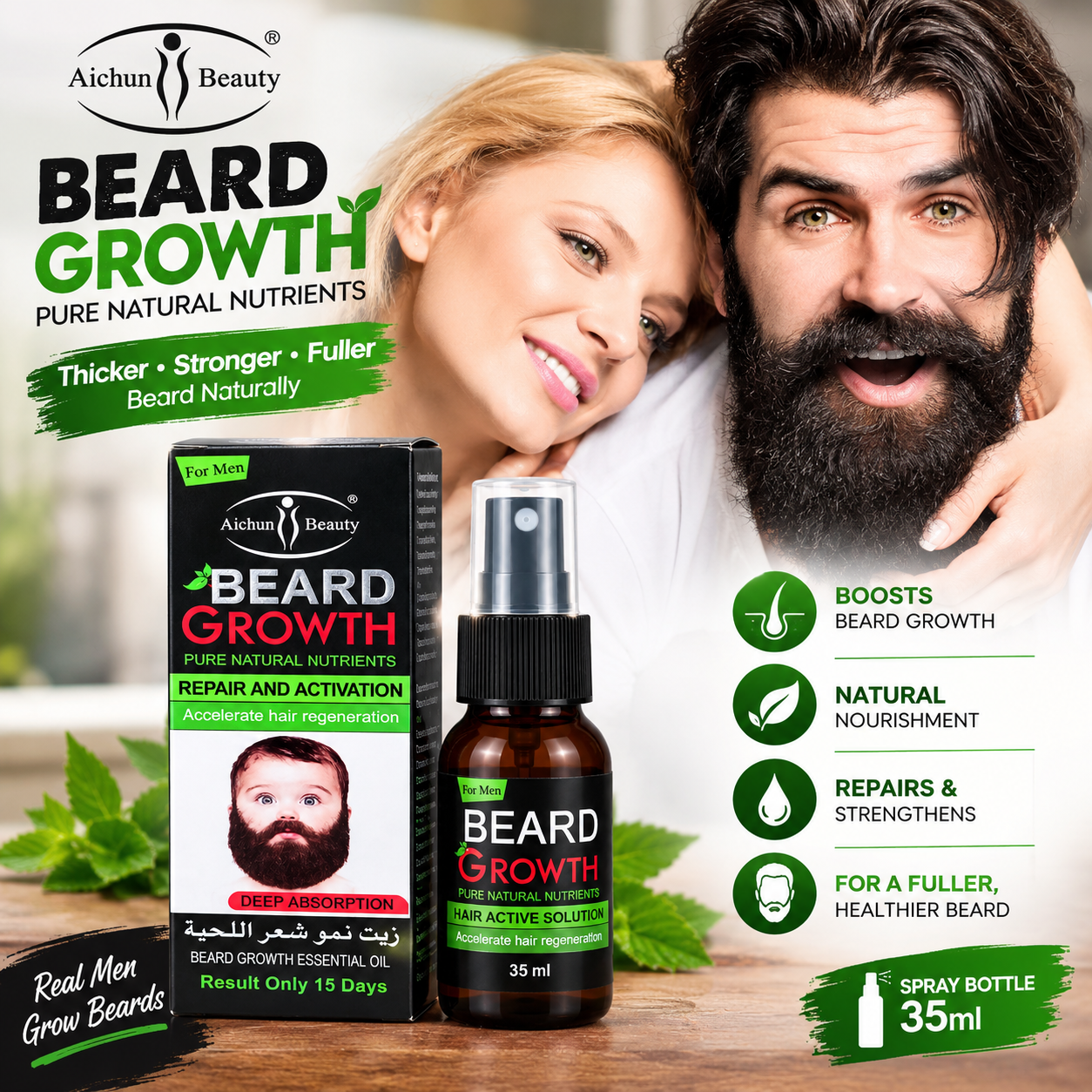 Beard and Mustache Hair Growth Oil - Best Hair oil for Men
