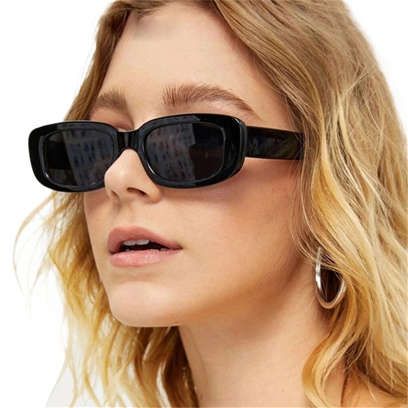 UrbanHive.PK Top Notch Vintage Rectangle Sunglasses For Women Men - Square Frame Retro Driving Sun Glasses For Girls Boys Men - Travel Fishing Hiking Eyewear UV400 Sunglasses For Boys - Oval Face Eyewear Shades for Ladies