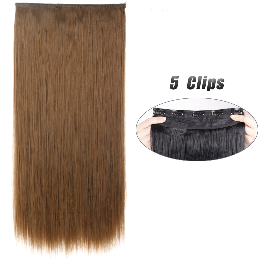 Elegant 5 Clips In Straight Hair Extension