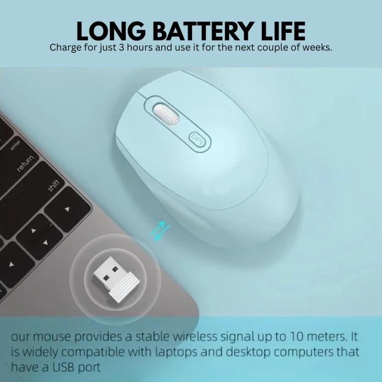 Mouse Dual Best hand grape Bluetooth and Wireless 2.4Ghz Rechargeable Mouse
