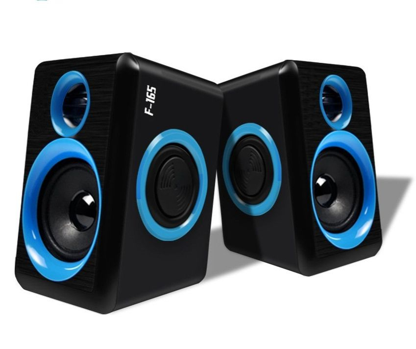 Ft-165 Computer Speakers With Heavy Bass,Subwoofer, Volume Control, 3.5mm Audio, USB Wired Powered Built-in Four Loudspeaker Diaphragm Multimedia Speaker for PC/Laptops/desktop/ Computer - High Quality