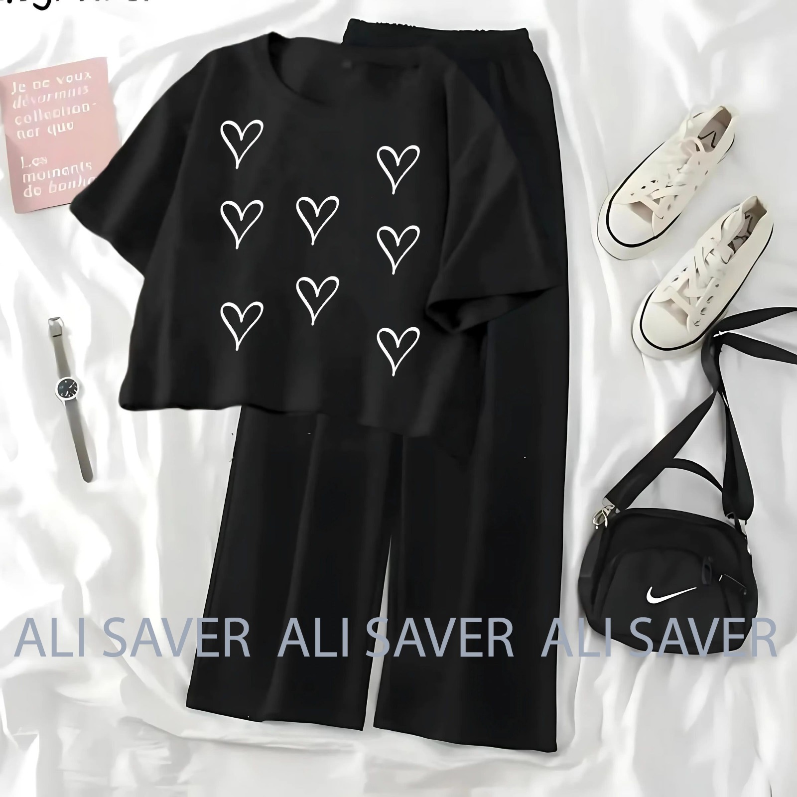 ALISAVER-Crop Top Suit For Women New Design Unique High Quality Tee and Flapper