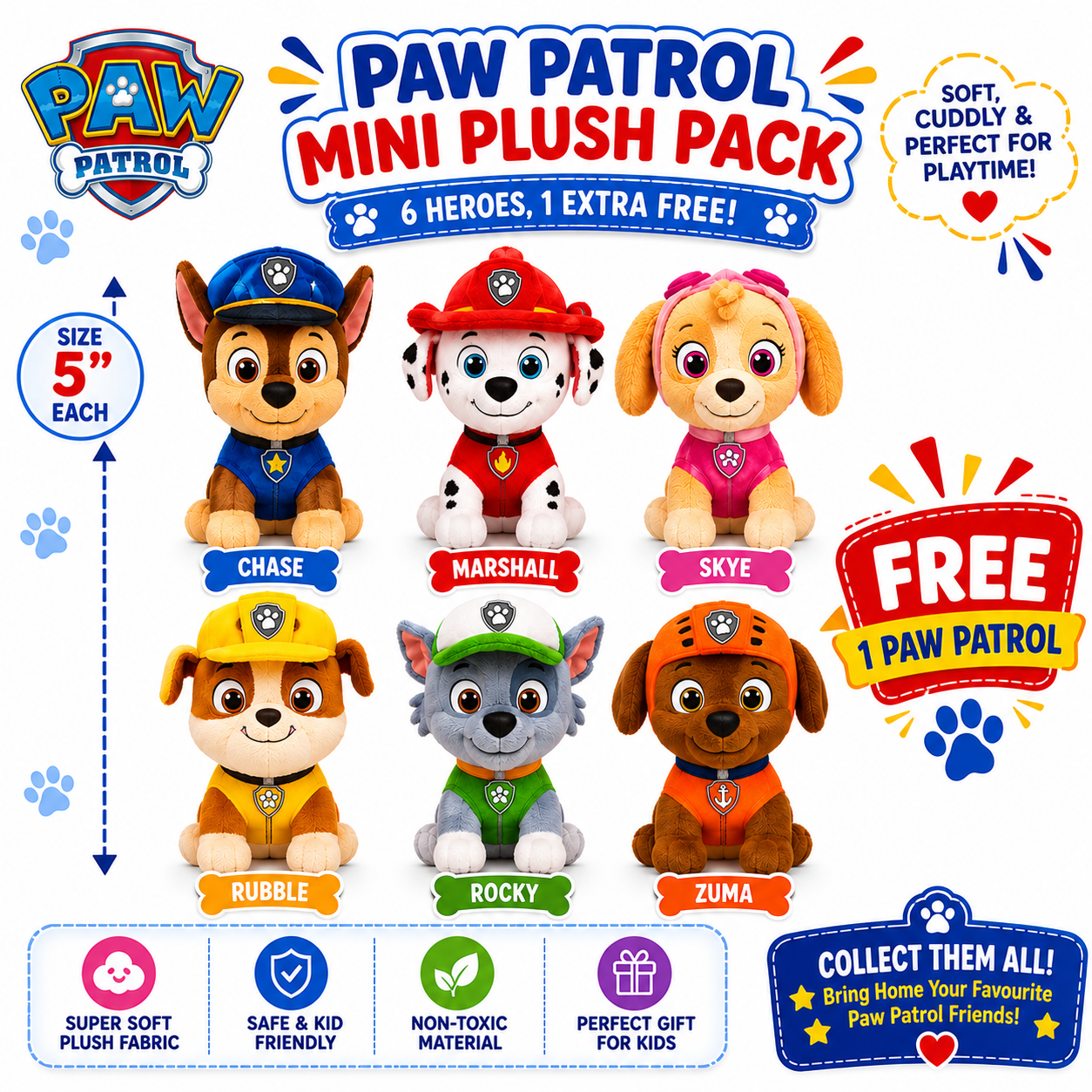 Mini 6 Paw Family