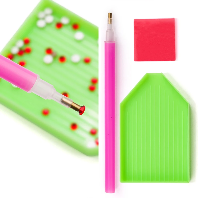 Rhinestone Picker Tool Set | Diamond Painting Pen Clay Tray | Gem Stone Picker for Nail Art,Resin Craft, Jewelry Making & Sewing Beads