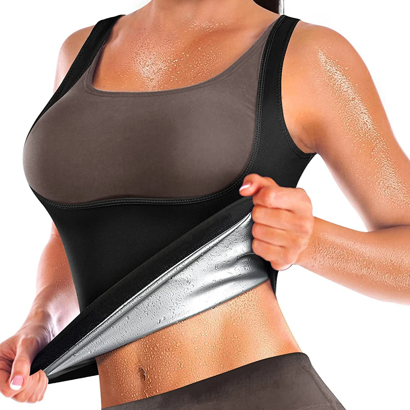 Sweat Vest for Women Sauna Workout Weight Loss Corset Waist Trainer Weight Loss Suit Slimming Body Shapers Exercise Gym