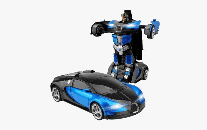 Bugatti transformer car-Transformer Bugatti Car Robot - Blue