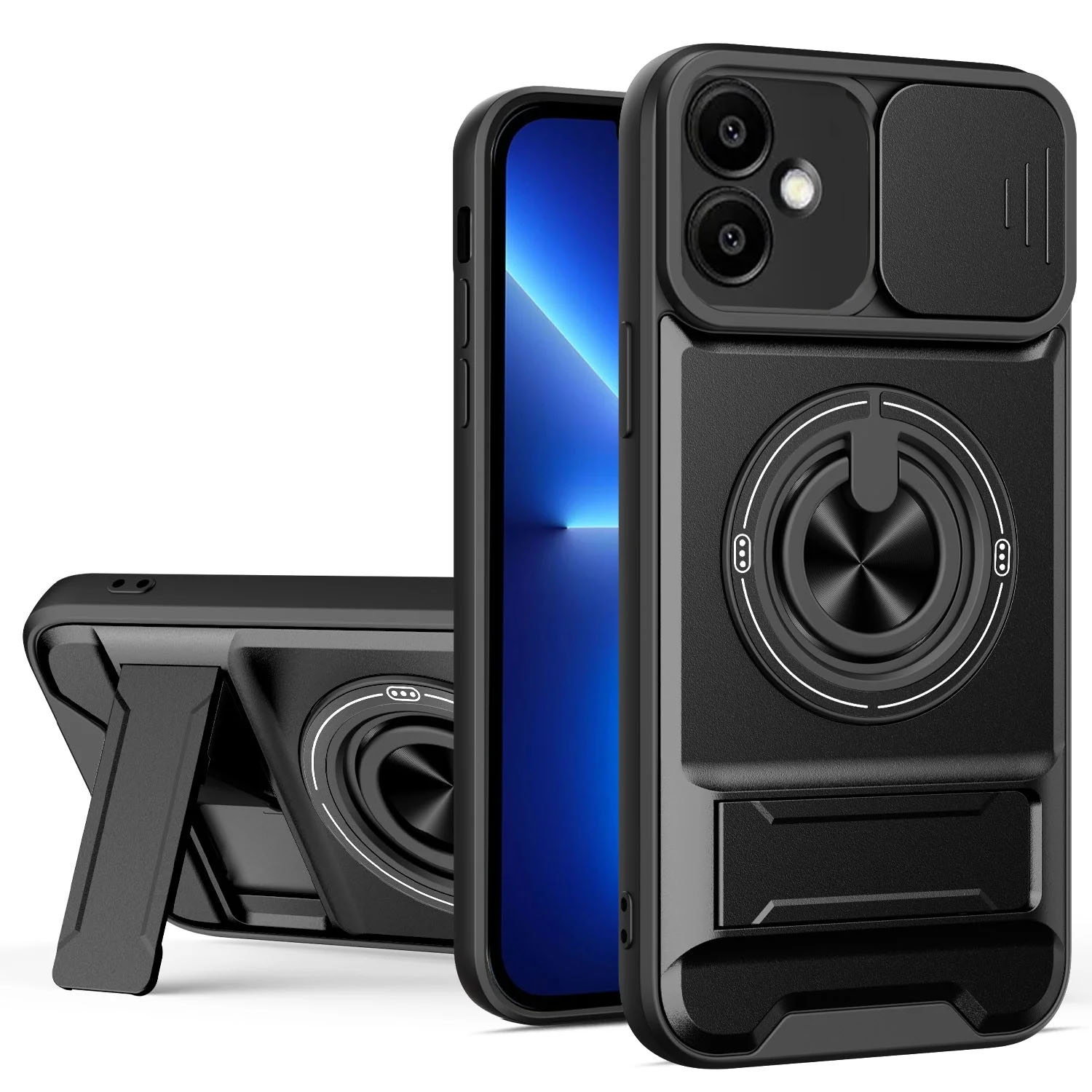 Samsung A07 Compatible with Shockproof Camera Stand Cover