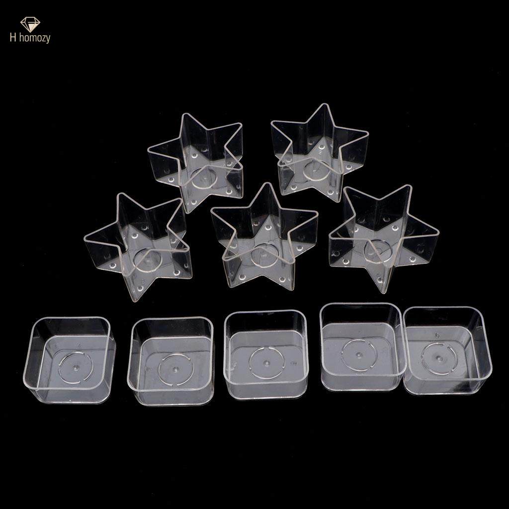10X Shaped Tea Light Clear Plastic Cup Holders DIY Candle Making Daraz.pk