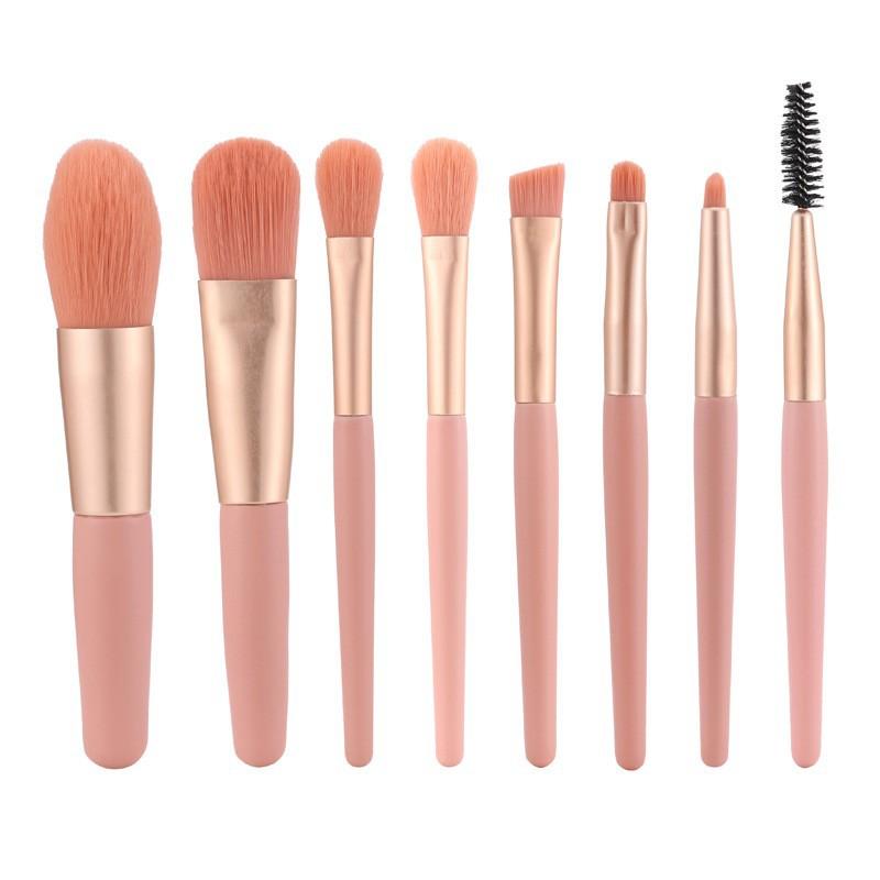 8 Pcs Mini Travel Portable Soft Makeup Brushes Set – Lightweight & Compact Beauty Tool for Foundation, Eyeshadow, Blush & Contour – Ultra-Soft Bristles & Travel-Friendly Design
