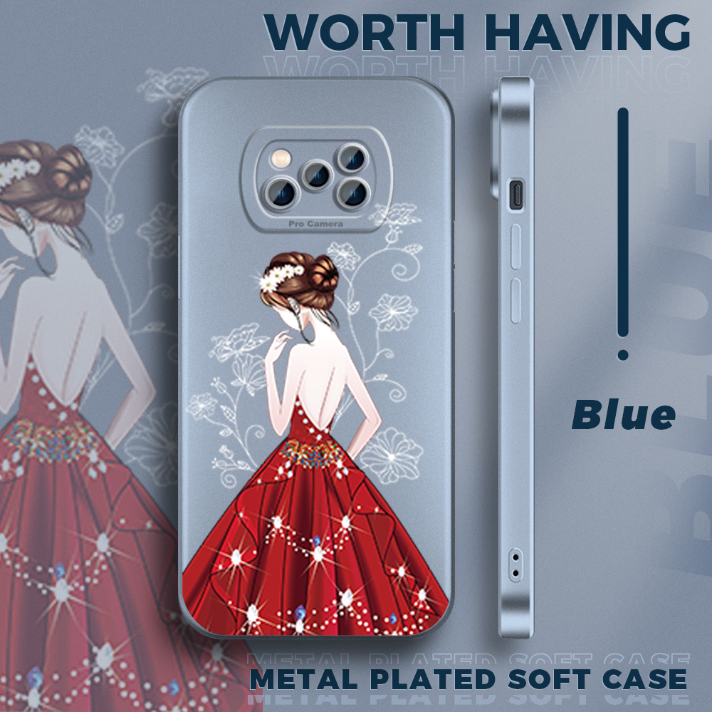 Cover Per Xiaomi Poco X3 Pro/X3 NFC Con Farfalla Floreale, Silicone Morbido Opaco, Viola Chiaro, Antigraffio