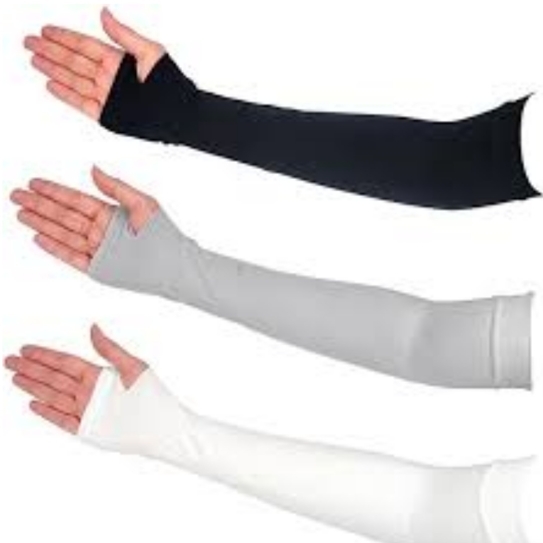 1 Pair Finger Sleeve lce Cool Wearing High Elastic Elbow Spring OutdoorRiding Fingerless Fishing Custom lce