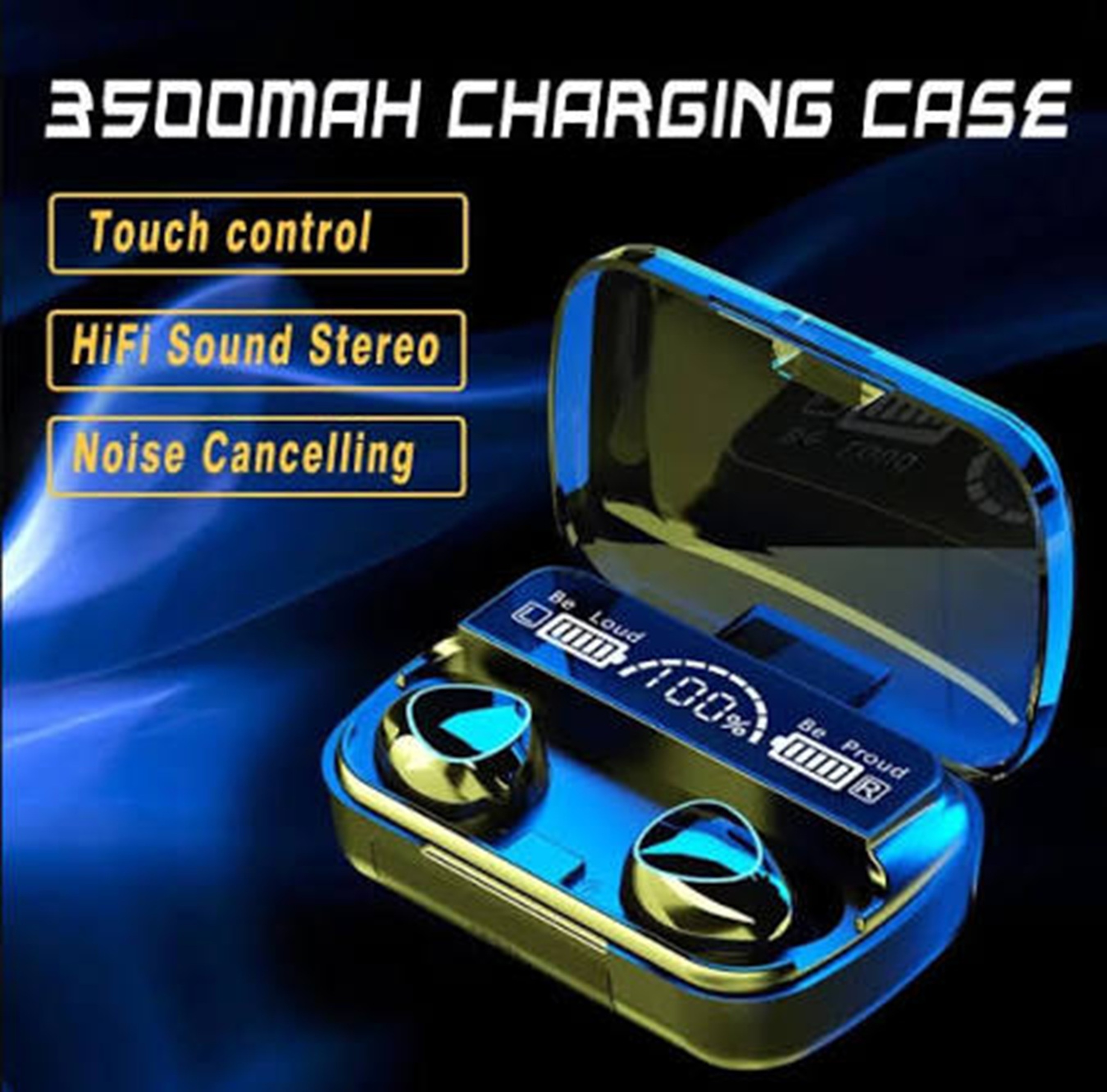 M10 TWS Wireless Earbuds|M19 Wireless Headset Bluetooth 5.1 Earphones Air pod in-ear Headphones Handsfree Air buds Pod Stereo 9D with 2000mAh Smart LED Display Charging Case