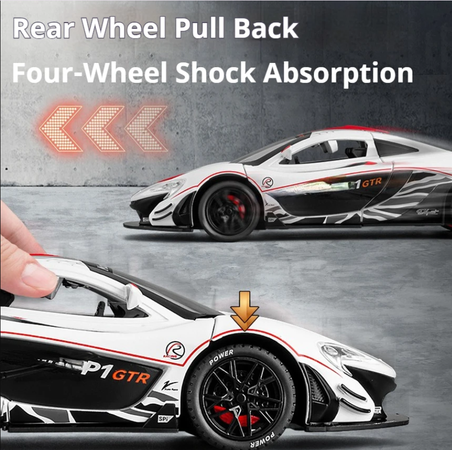1:24 McLaren P1-GTR Track Alloy Model Simulation Rally Racing Car Diecast cars Toy Boy Car Decoration Children's gifts view 3