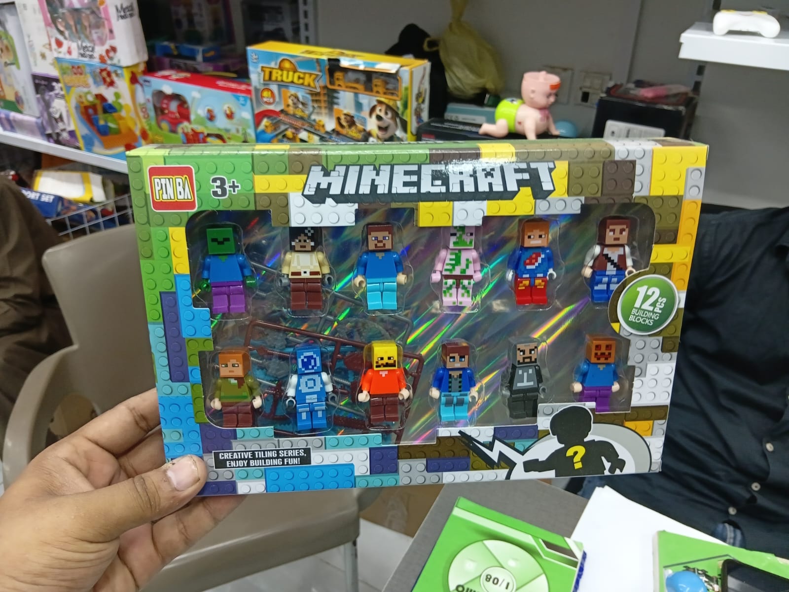 SET OF 12 Minecraft Figures- Minecraft Overworld Action Figure Set