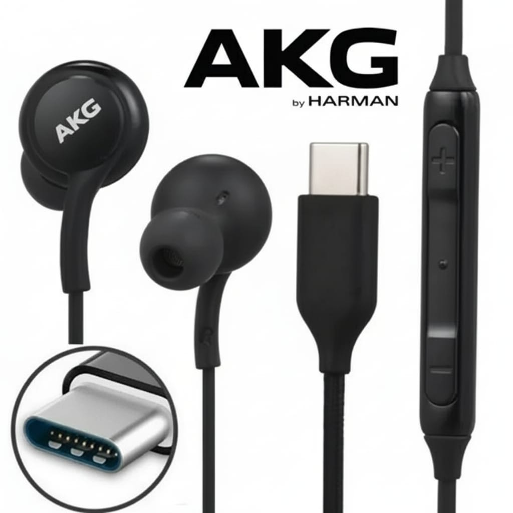AKG Samsung Type-c Handsfree - USB C Type Jack -AKG Handsfree Imported , High Quality Deep Bass / Sound - Samsung Earphones - Headphones - Handfree price in Pakistan