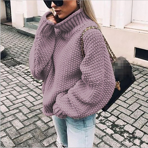 Lantern Sleeve Cable Knit Shirt 