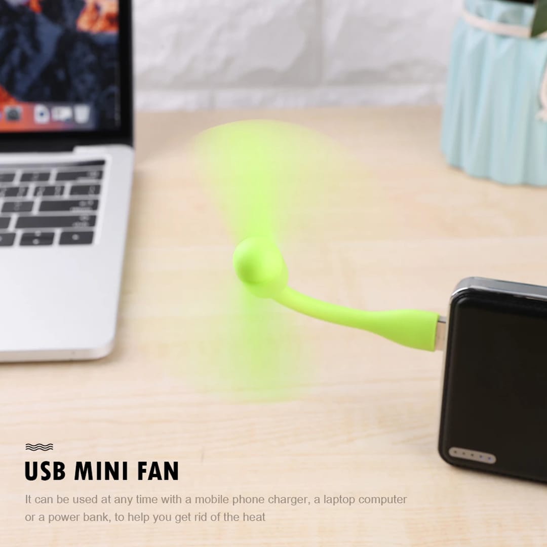 Portable USB Fan Flexible Mobile Phone Mini Fan Detachable Fan Suitable For Android IOS Mobile Phone  Mobile Power USB Gadget