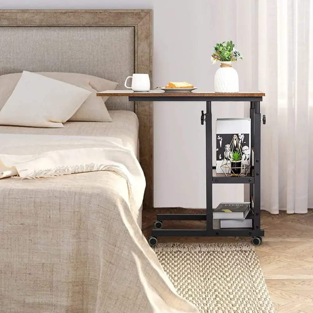 Height Adjustable C Shaped Gaming Table Home Office, Bedside Table, Sofa Couch Table, Table for Living Room, Furniture, Living Room Furniture, Side Table, Bedside Table, Coffee Table,