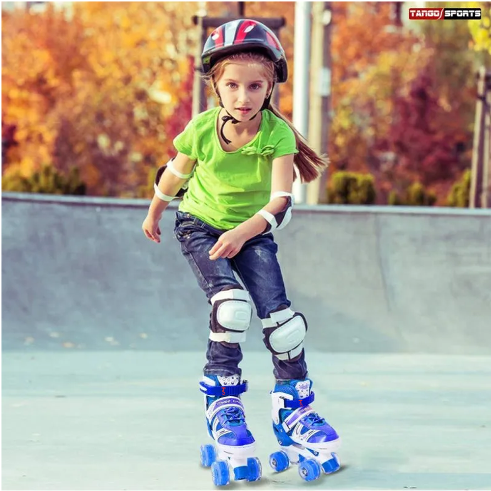 Power Superb Adjustable Roller Skate Shoes 2-Rows 4-Wheels - 2 Colors - Skating Shoes Premium Quality & Adjustable Different Size