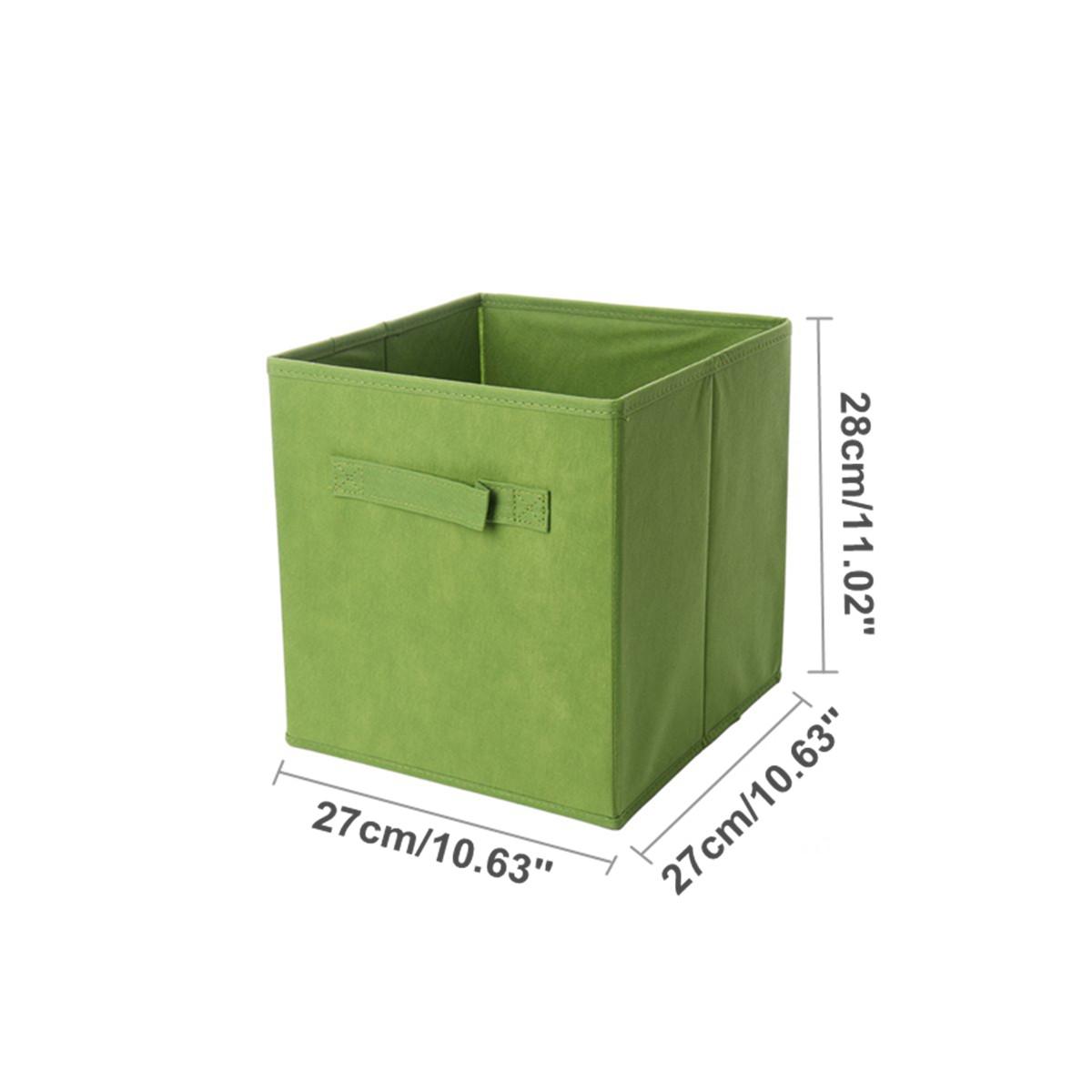 2-6PK Contenedor de almacenamiento de tela cuadrado plegable Caja