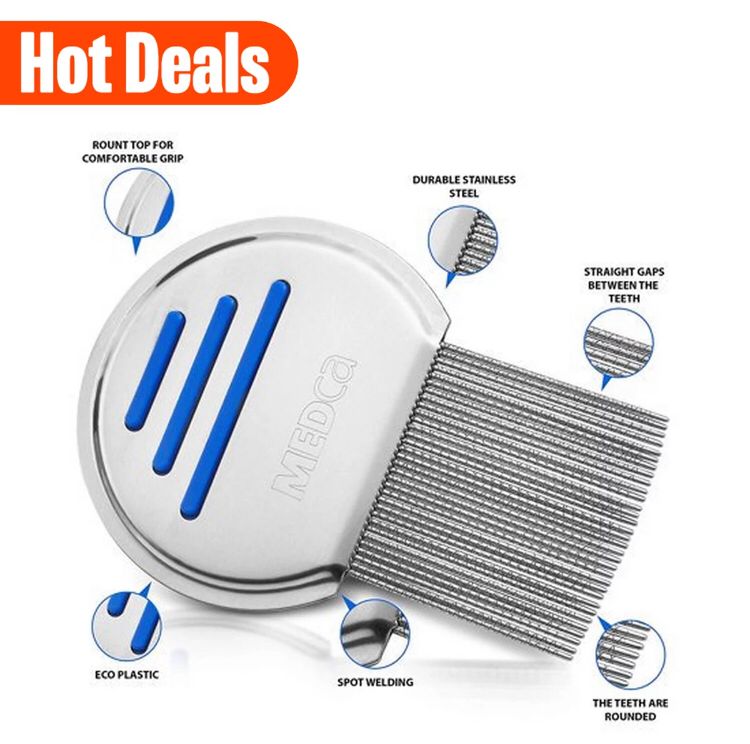 100% Original Grooved Pins Stainless Steel Needles Manual Anti Lice Comb Metal Needles For Men Women Comb
