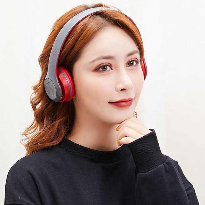P47 Wireless Bluetooth Stereo Foldable Headphones Built-In Mic Compatible with Android & PC