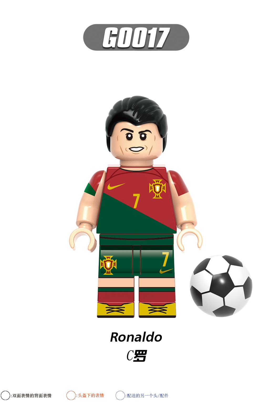 Single Sale FIFA World Cup Figures Building Blocks Ronaldo Messi Neymar  Modric Minifigures Assemble Bricks For Kids Adults Boys Girls Gift Toys  G0103