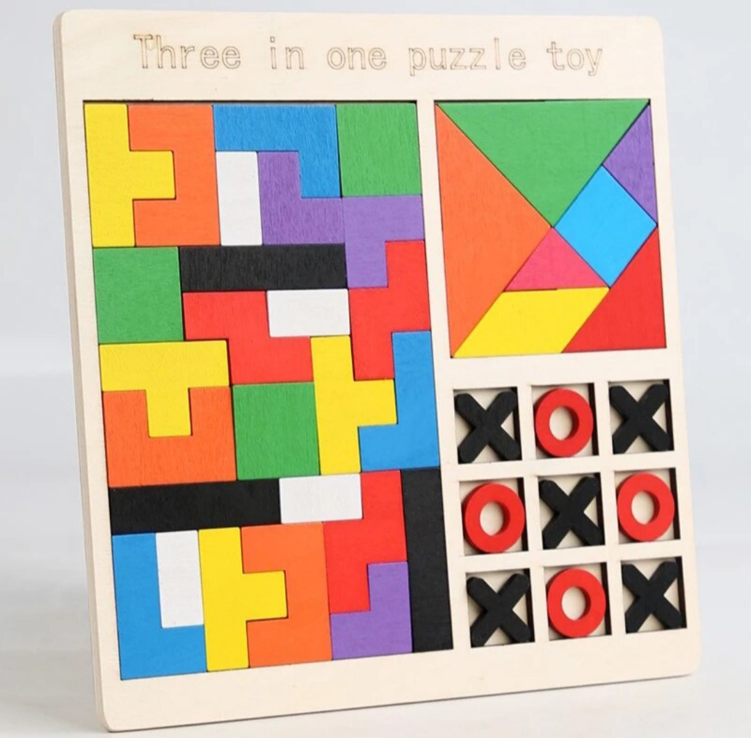3D Wooden Puzzle Games Educational Toy For Kids | Daraz.pk