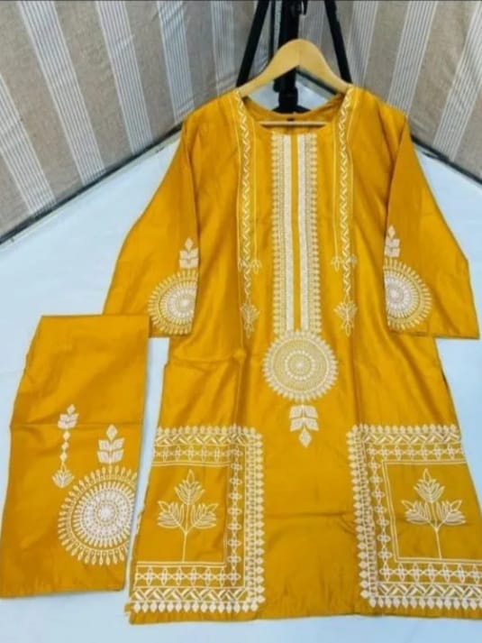 Circular Flower Stitiched  Dress