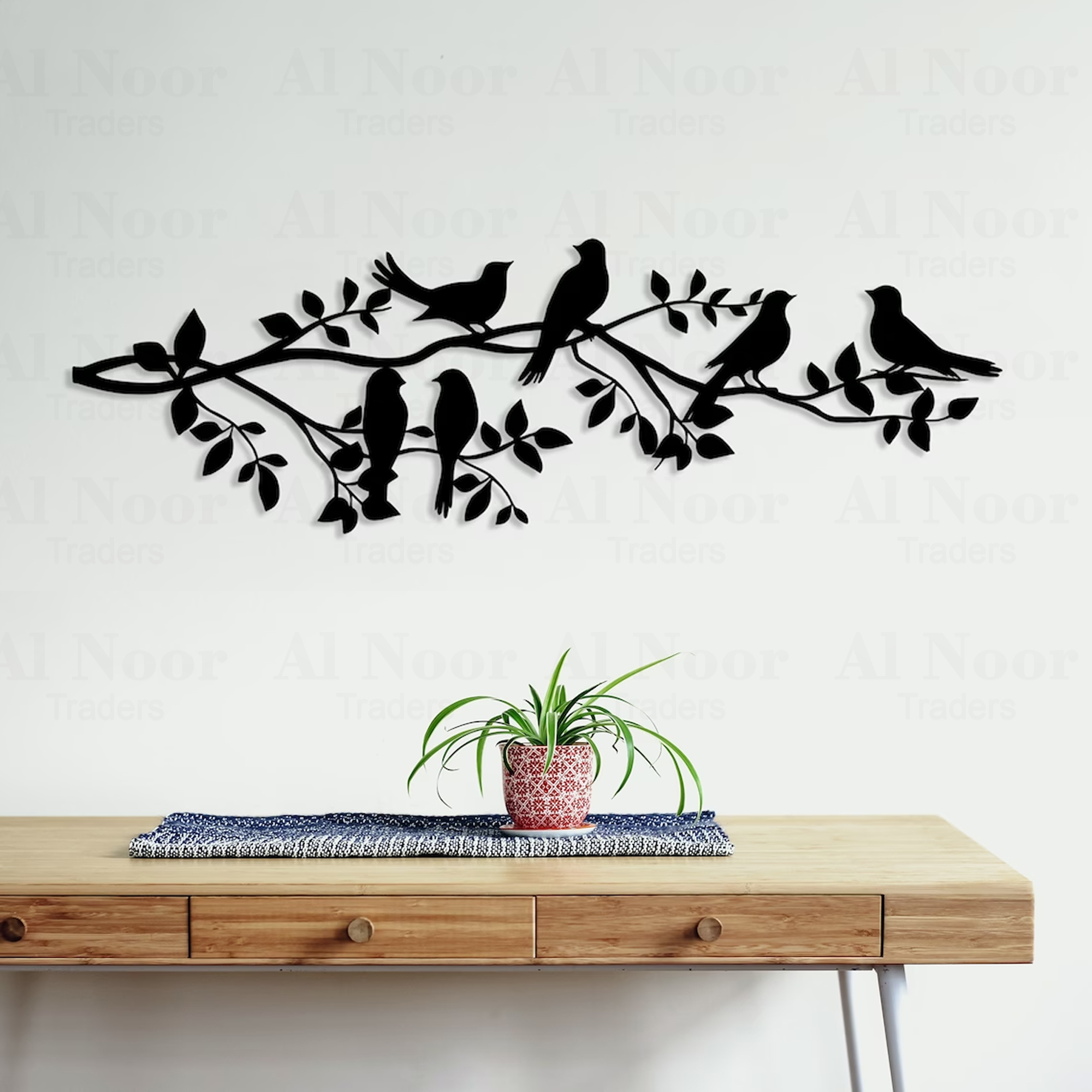 Al Noor Traders Brand Birds on Branch | Tree Wooden Wall Decor | Wooden Birds Wall Art | Wooden Wall Art | Interior Decoration | Home Decor and Gifts | Wall Hangings