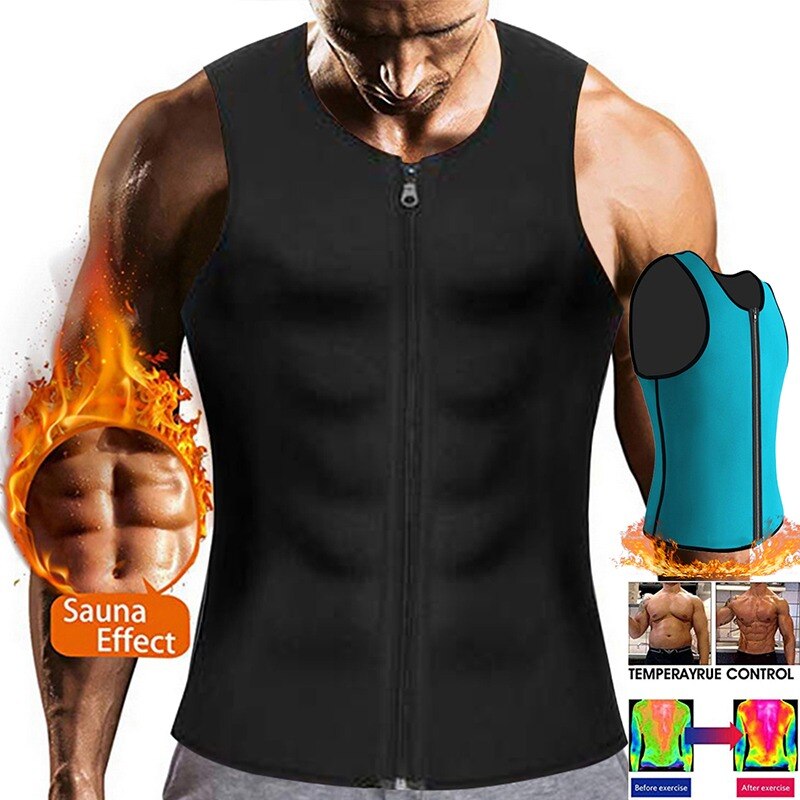 Mens Sauna Vest Workout Body Shaper 