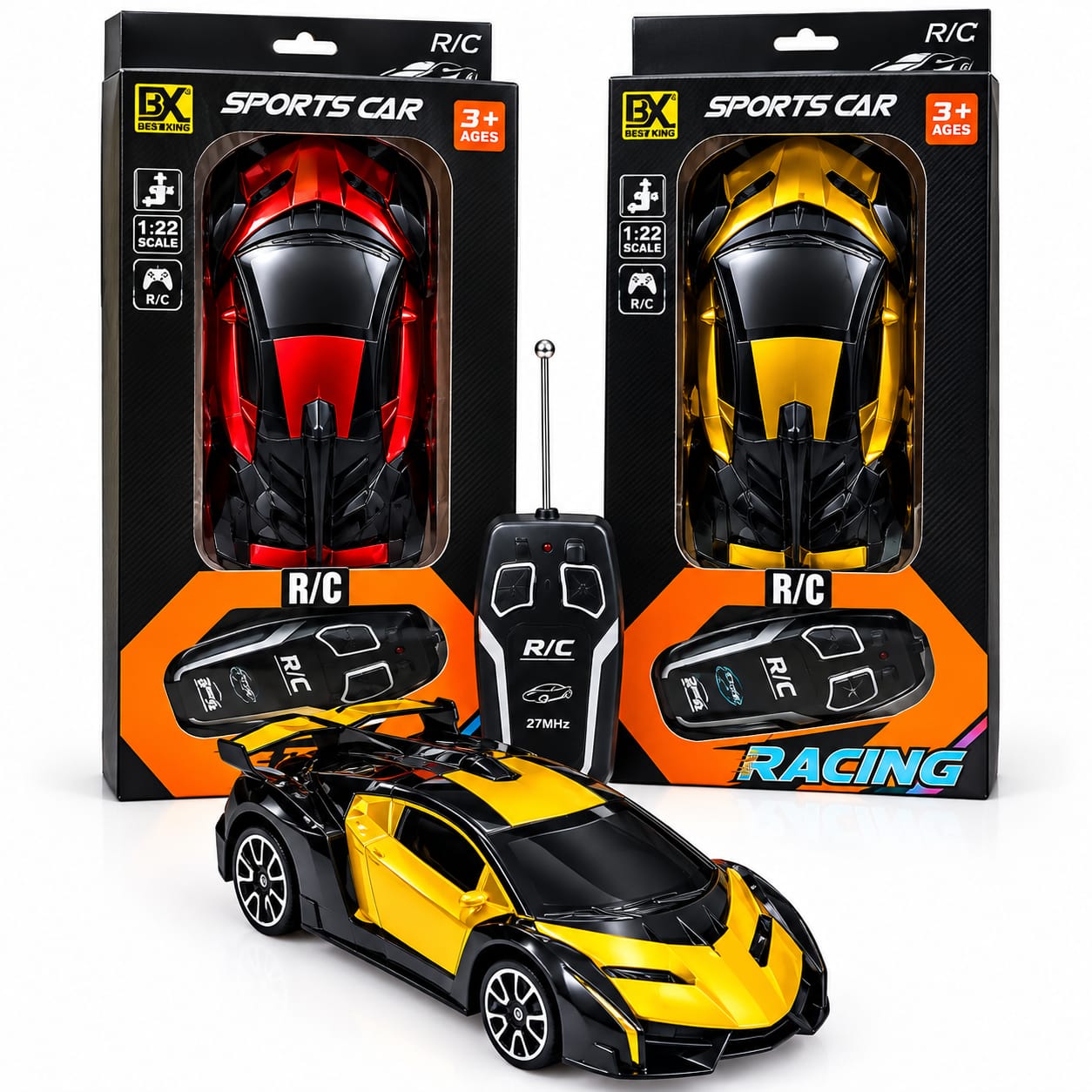 Lamborghini Style Remote Control Car 2 Channel Forward And Backward Battery Operated Toy Vehicle for Kids 3+ Years