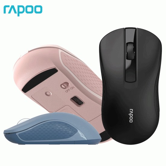 RAPOO B20 Silent Wireless Mouse Blue Compact with High resolution 1200 DPI Sensor 10 ff607d924561502256cf42f6eaefd9a6