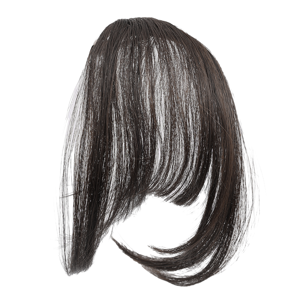 Hair Extensions Ultra Thin 3D Air Clip in Bangs Hairpiece with Nice Net Natural Flat Neat Bangs for Women