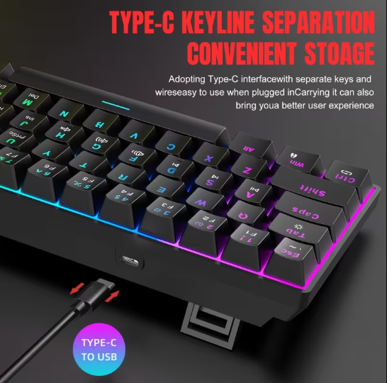 RGB Gaming Keyboard Mechanical Keyboard Blue Switch Wired Wireless Mini RGB Keyboard 87 Keys With And With Out Numpad