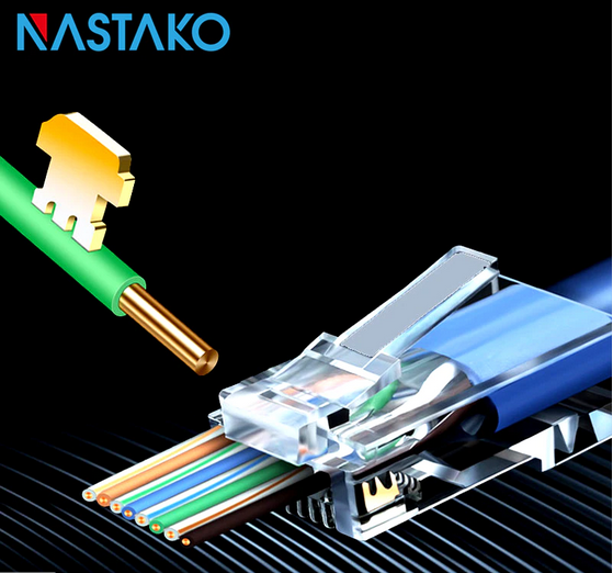 Rj45 Pass Through Modular Plug Network Cable Connector 20 pcs