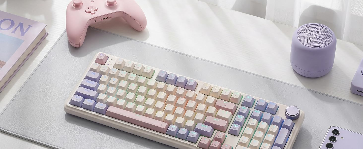 Redragon K768 EISA 100 RGB Tri-Mode Wireless Mechanical Gaming Keyboard Violet with Custom Yolk Linear Switch 14 ff7a6516d9dbee313bfe8ad70d776283