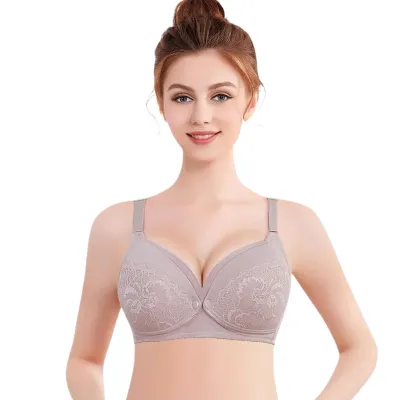 Maternity Button Bra Front open Cup For Women with Floral
