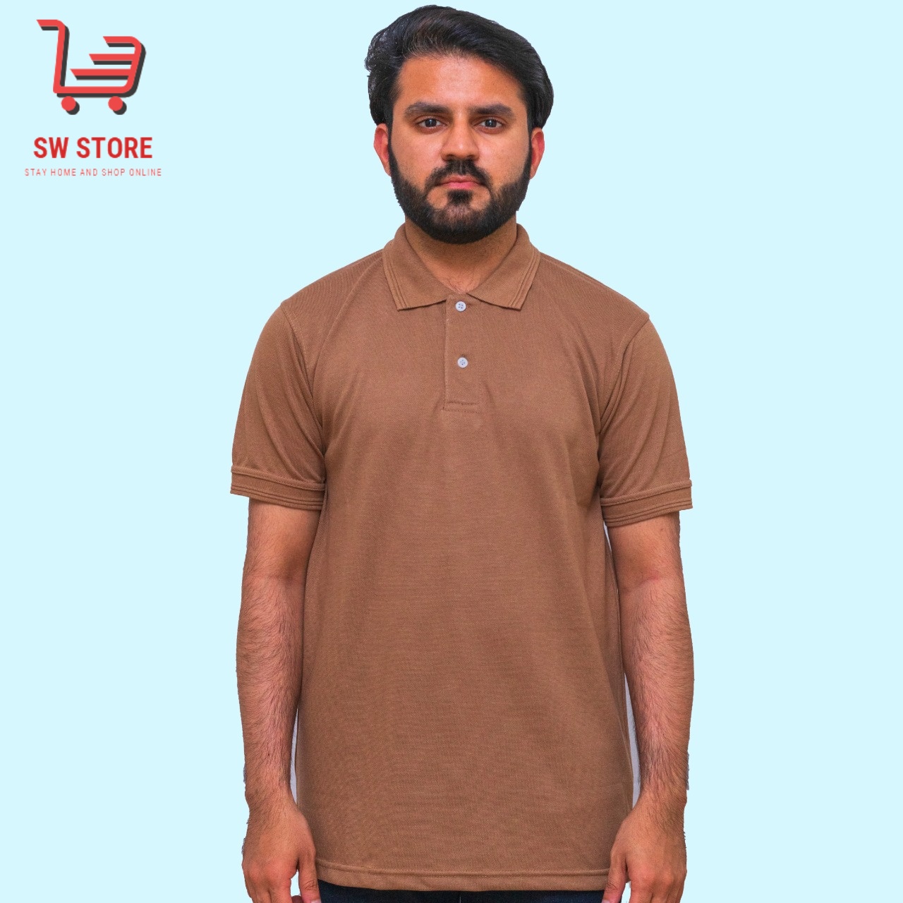 light brown polo
